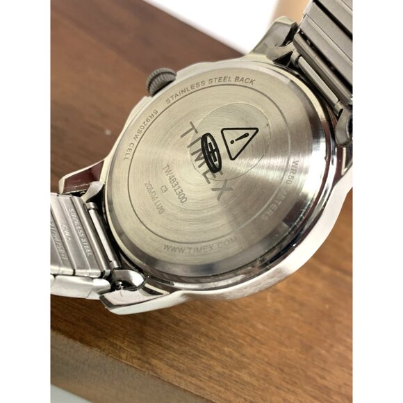 Timex Men's Watch Expedition Quartz Black Dial Date Silver Expansion Band 40mm - Picture 6 of 14